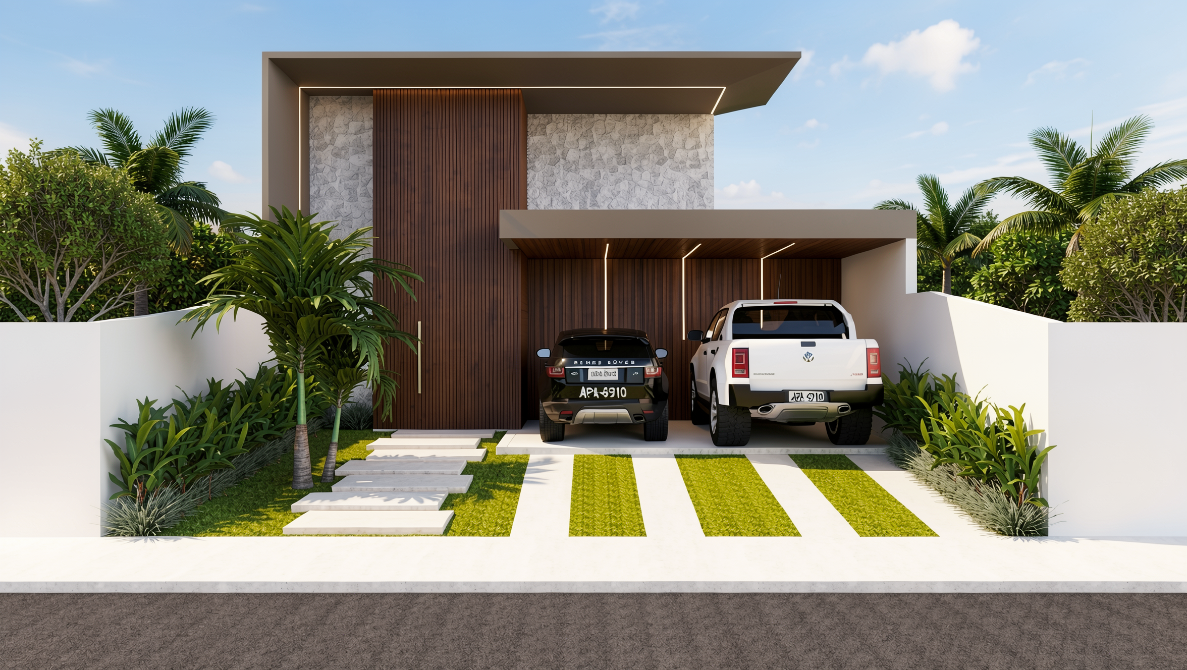 Casa Prime - fachada residencial contemporânea